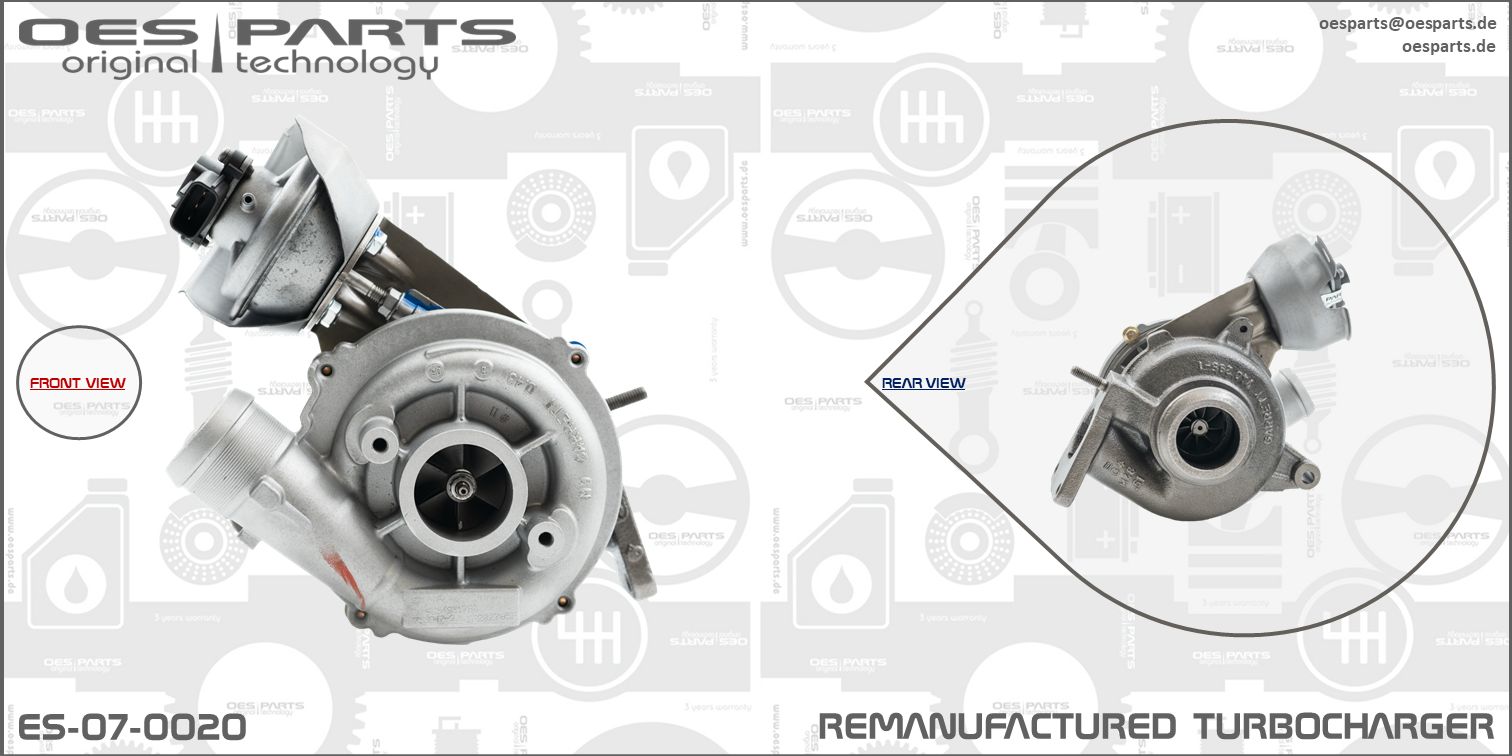 Turbocompresseur, suralimentation OES PARTS ES-07-0020