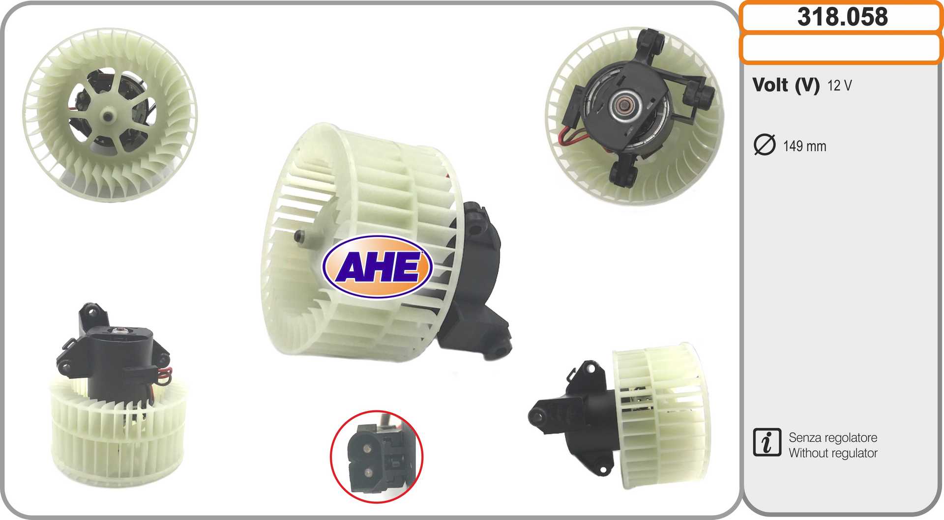 Pulseur d'air habitacle AHE 318.058