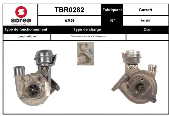 Turbocompresseur, suralimentation EAI TBR0282