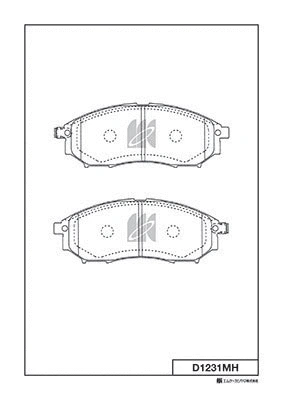 Kit de plaquettes de frein, frein à disque MK Kashiyama D1231MH