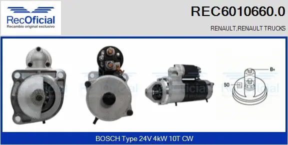 Démarreur RECOFICIAL REC6010660.0