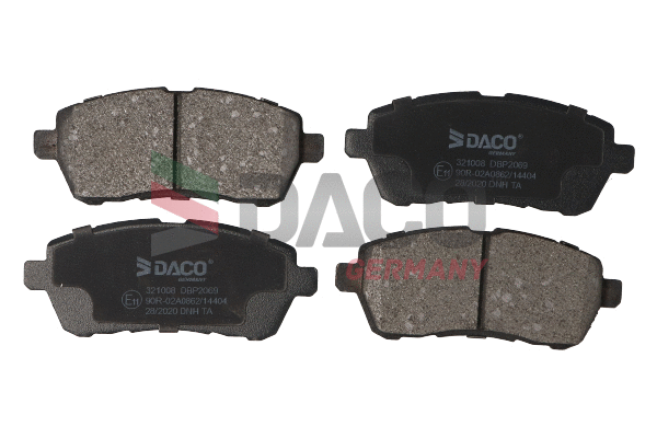 Kit de plaquettes de frein, frein à disque DACO Germany 321008
