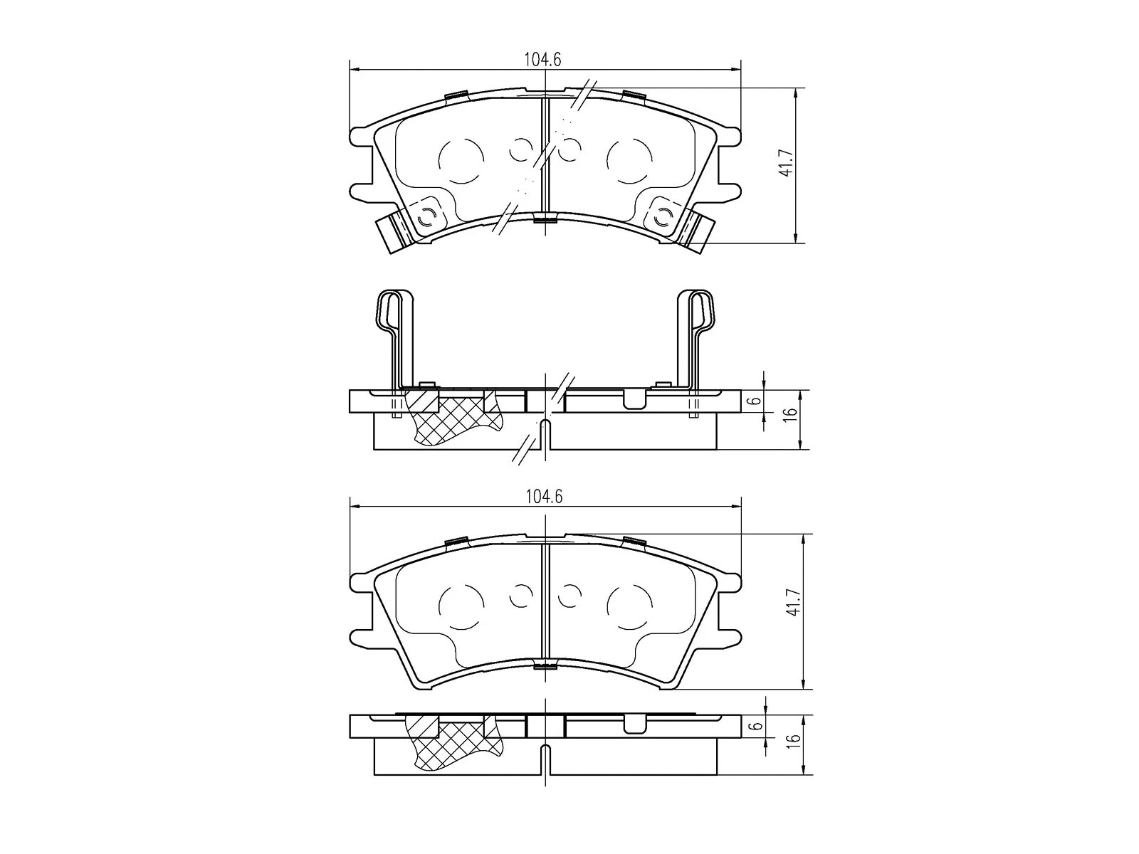 Kit de plaquettes de frein, frein à disque A.Z. Meisterteile AZMT-44-022-1061