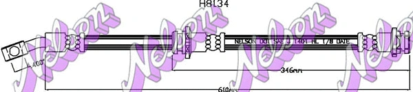 Flexible de frein KAWE H8134