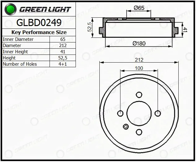 Tambour de frein Automotive Adriado GLBD0249
