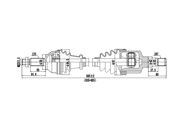 Arbre de transmission DYNAMATRIX DDS218027