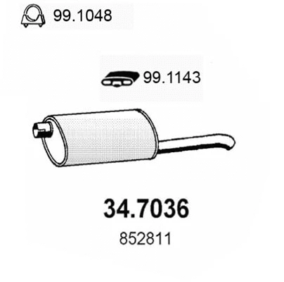 Silencieux arrière ASSO 34.7036