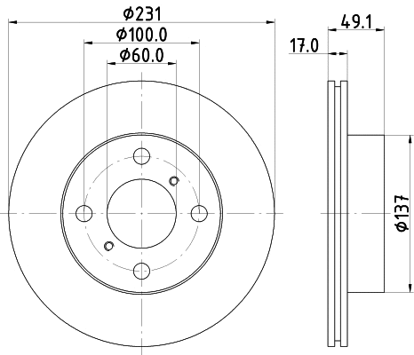 Disque de frein MINTEX MDC1374
