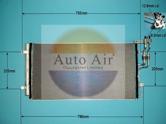 Condenseur, climatisation AUTO AIR GLOUCESTER 16-1355