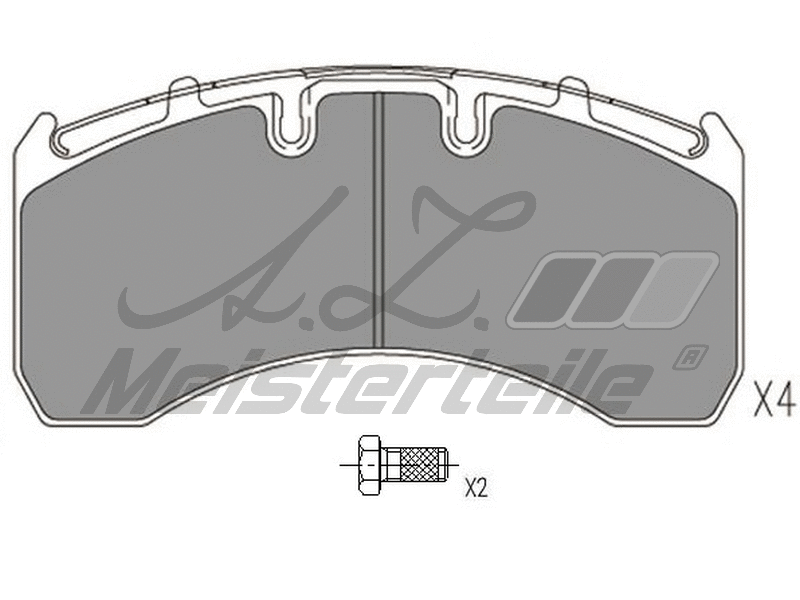 Kit de plaquettes de frein, frein à disque A.Z. Meisterteile AZMT-44-022-2368