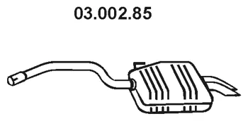 Silencieux arrière EBERSPÄCHER 03.002.85