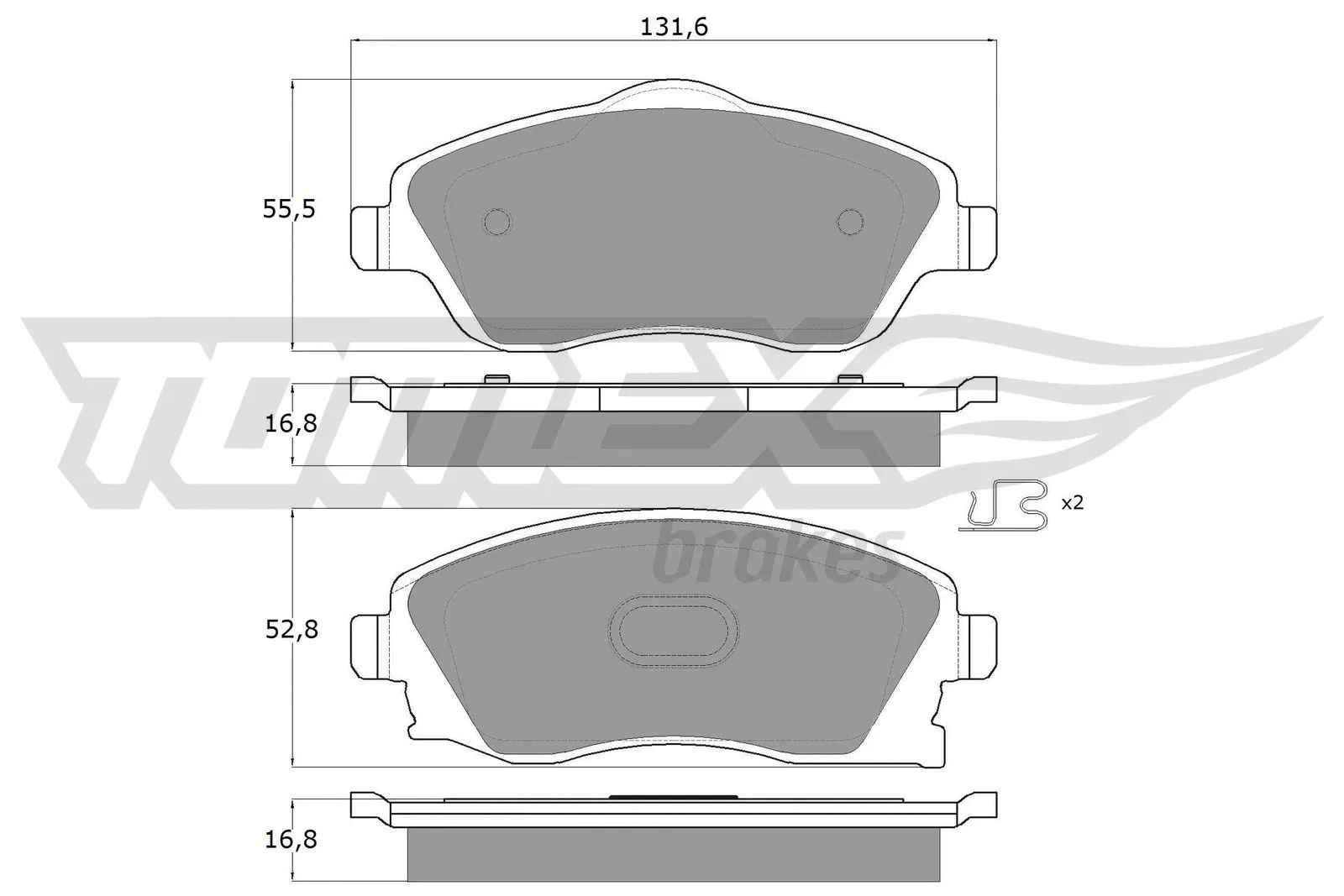 Kit de plaquettes de frein, frein à disque TOMEX Brakes TX 12-19