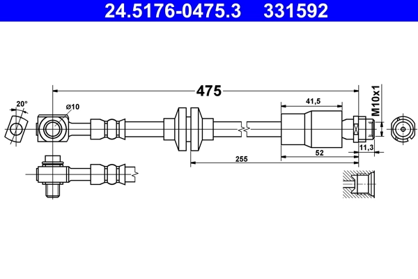 Flexible de frein ATE 24.5176-0475.3