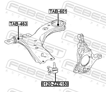 Suspension, bras de liaison FEBEST TAB-601