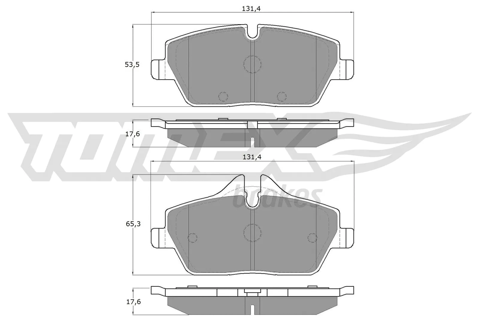 Kit de plaquettes de frein, frein à disque TOMEX Brakes TX 14-33
