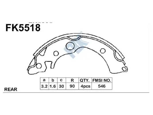 Jeu de mâchoires de frein FBK FK5518
