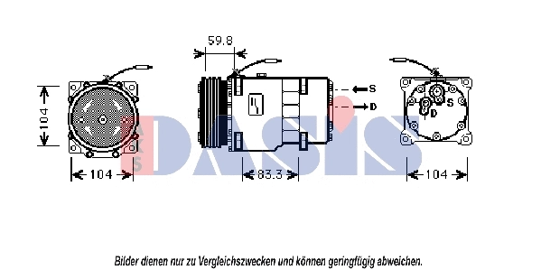 Compresseur, climatisation AKS DASIS 851881N
