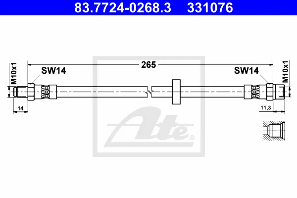 Flexible de frein ATE-APAC 83.7724-0268.3