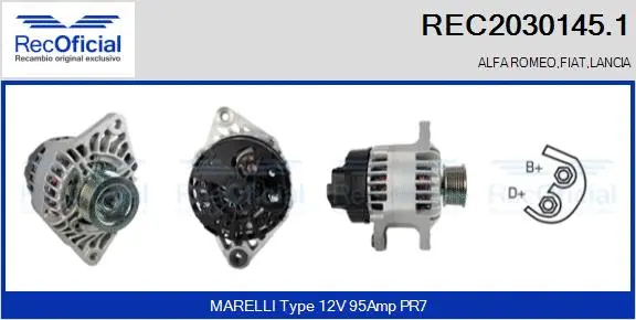 Alternateur RECOFICIAL REC2030145.1