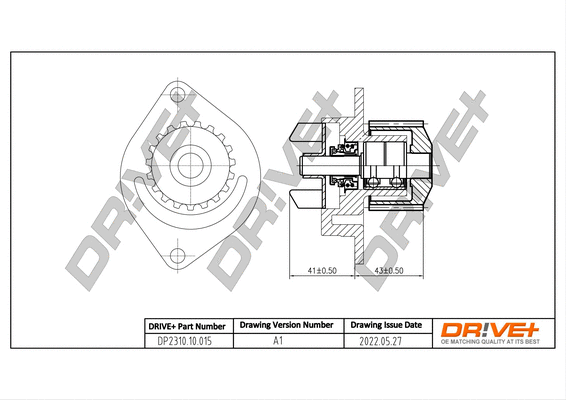 Pompe à eau, refroidissement du moteur Dr!ve+ DP2310.10.015