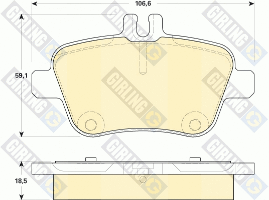 Kit de plaquettes de frein, frein à disque GIRLING 6119204