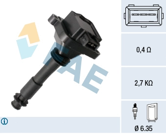 Bobine d'allumage FAE 80461