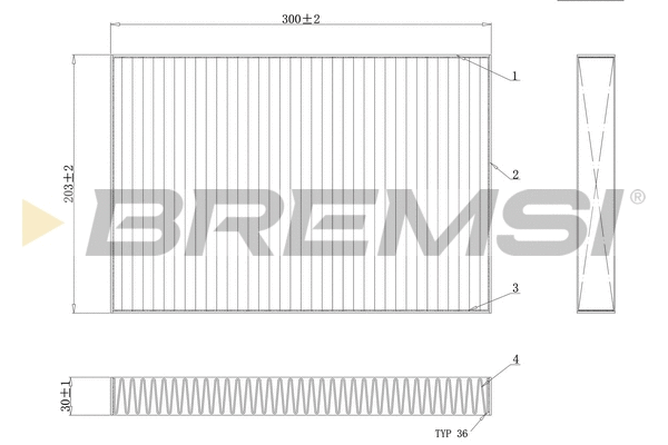 Filtre, air de l'habitacle BREMSI FC0495C