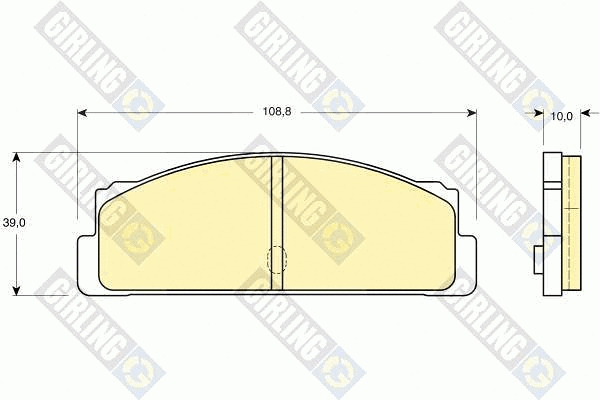 Kit de plaquettes de frein, frein à disque GIRLING 6101073