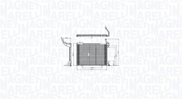 Condenseur, climatisation MAGNETI MARELLI 350203103600