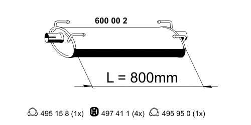 Silencieux central ERNST 600002