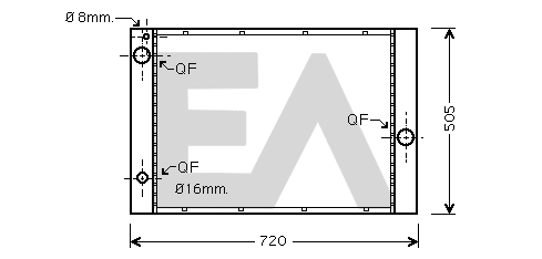 Radiateur, refroidissement du moteur EACLIMA 31R07135