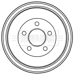 Tambour de frein BORG & BECK BBR7236