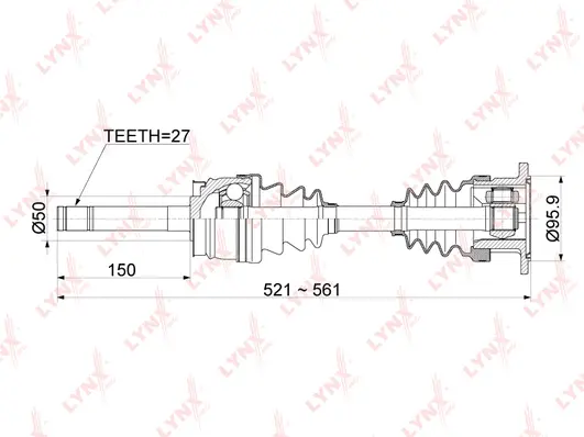 Arbre de transmission LYNXAUTO CD-1117