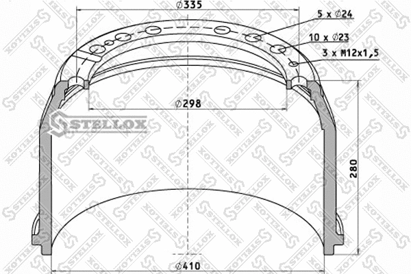 Tambour de frein STELLOX 85-00030-SX