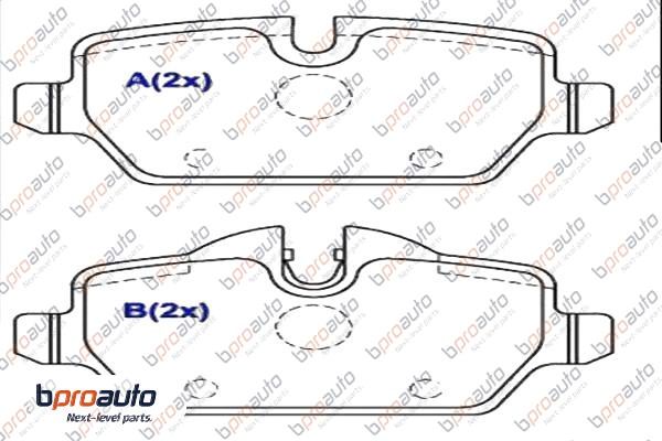 Kit de plaquettes de frein, frein à disque BPROAUTO 1BP30990AA