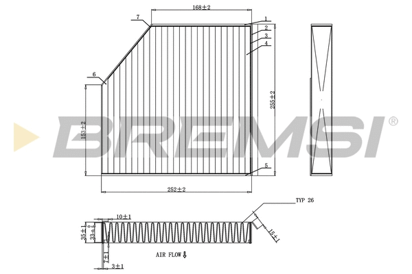 Filtre, air de l'habitacle BREMSI FC0939A