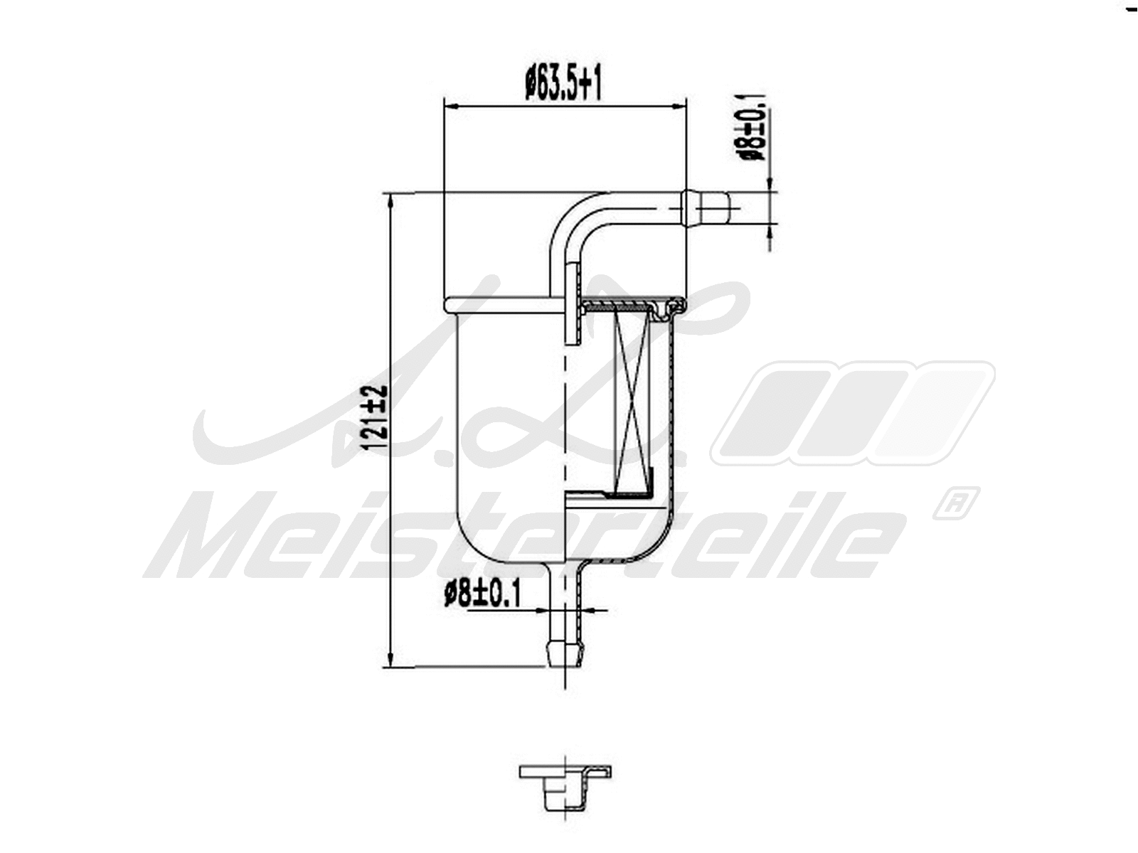 Filtre à carburant A.Z. Meisterteile AZMT-41-020-1400