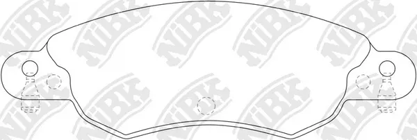 Kit de plaquettes de frein, frein à disque NiBK PN0185W