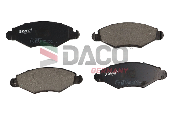 Kit de plaquettes de frein, frein à disque DACO Germany 323739