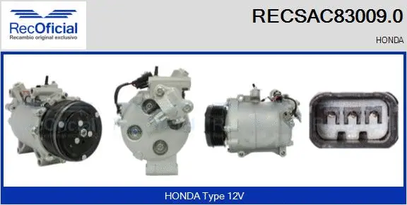 Compresseur, climatisation RECOFICIAL RECSAC83009.0