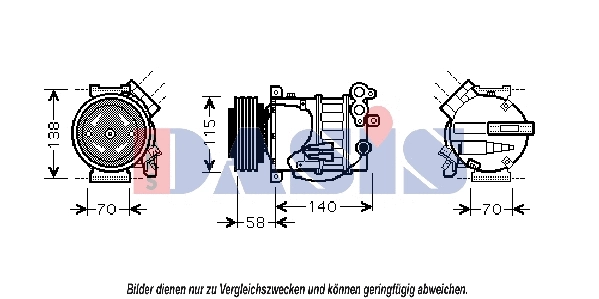 Compresseur, climatisation AKS DASIS 851895N