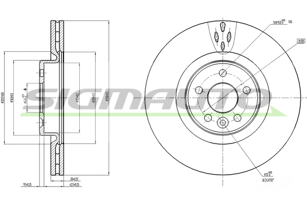 Disque de frein SIGMAUTO DBB680V