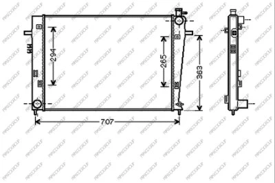 Radiateur, refroidissement du moteur PRASCO HN802R006