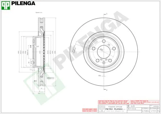 Disque de frein PILENGA V1701