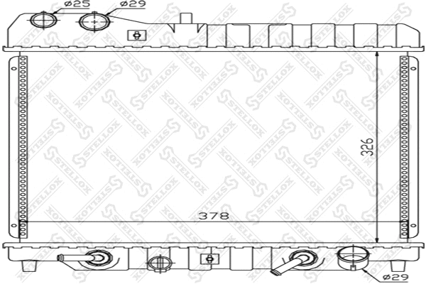Radiateur, refroidissement du moteur STELLOX 10-26668-SX