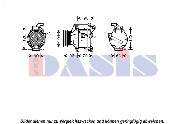 Compresseur, climatisation AKS DASIS 850748N