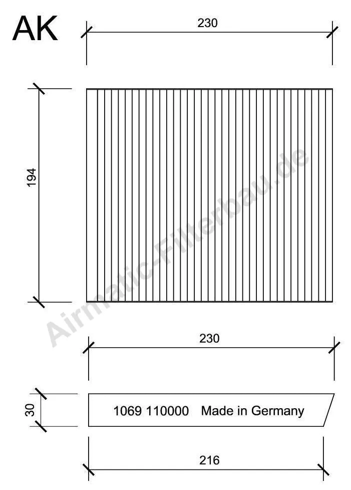 Filtre, air de l'habitacle AIRMATIC Filterbau IF1069
