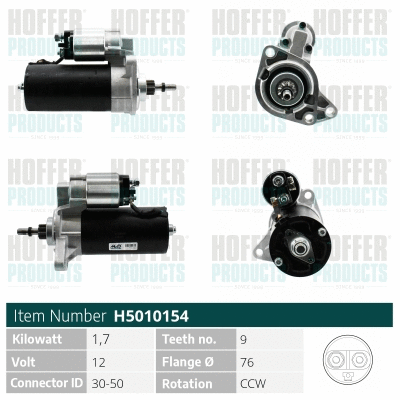 Démarreur HOFFER H5010154