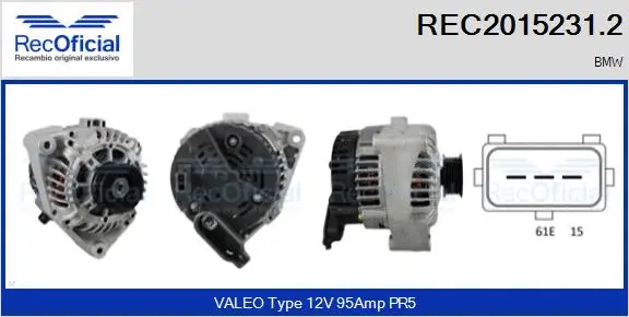 Alternateur RECOFICIAL REC2015231.2