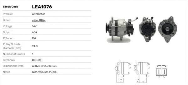 Alternateur LUSA LEA1076